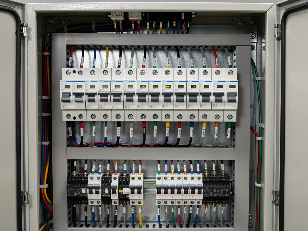 Armoire électrique et protections dédiées à une infrastructure de recharge collective
